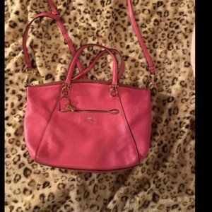 Pink Coach shoulder bag